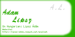 adam lipsz business card